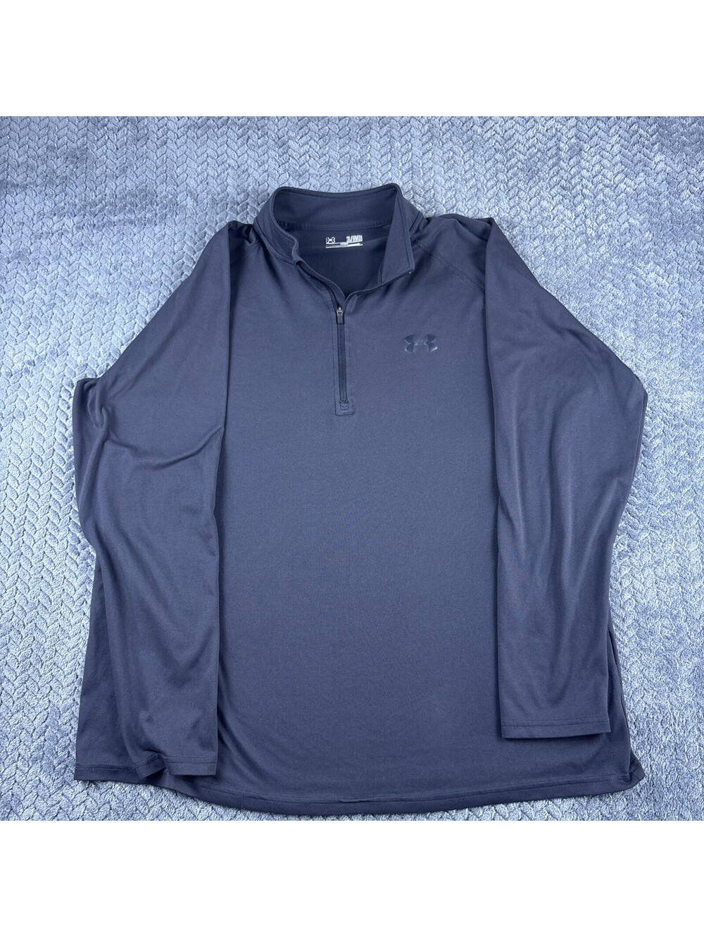 Under Armour 1/4 Zip Light Pullover Size XL Black Heat Gear Loose Fit (0154)